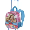 KARACTER MANIA Barbie - Mochila infantil 3D con ruedas, Rosa ㅤ* Material Escolar