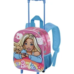 KARACTER MANIA Barbie - Mochila infantil 3D con ruedas, Rosa ㅤ* Material Escolar