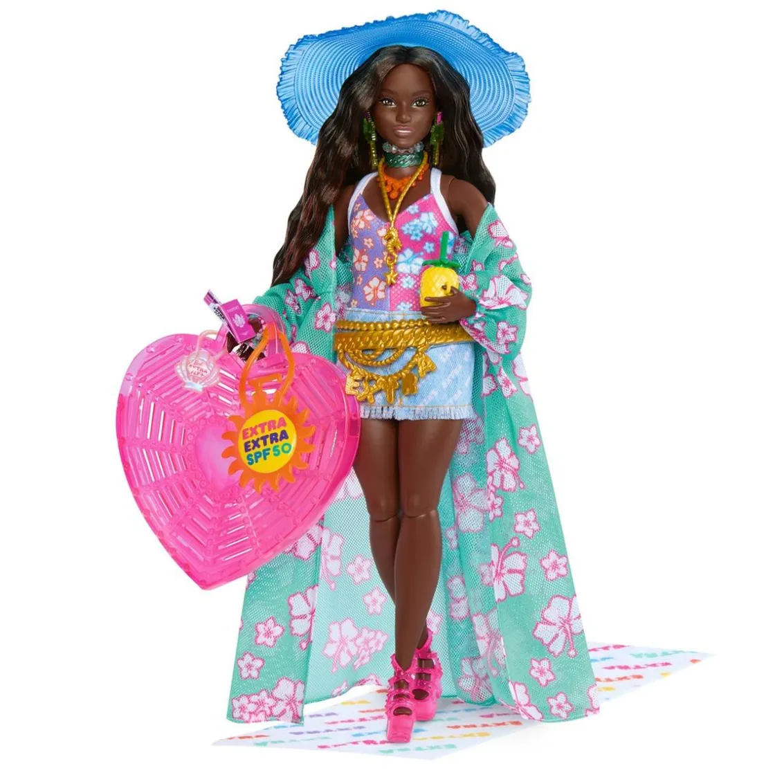 MATTEL Barbie - Muñeca articulada con conjunto de moda y accesorios de viaje ㅤ