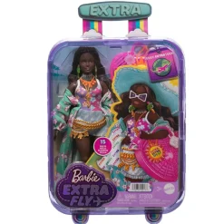 MATTEL Barbie - Muñeca articulada con conjunto de moda y accesorios de viaje ㅤ