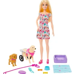 MATTEL Barbie - Muñeca Barbie con cachorros y accesorios de mascotas ㅤ* Muñecas