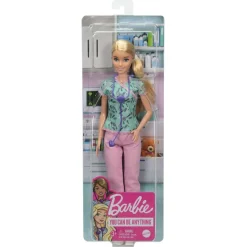 MATTEL Barbie - Muñeca Barbie enfermera con accesorios ㅤ* Muñecas