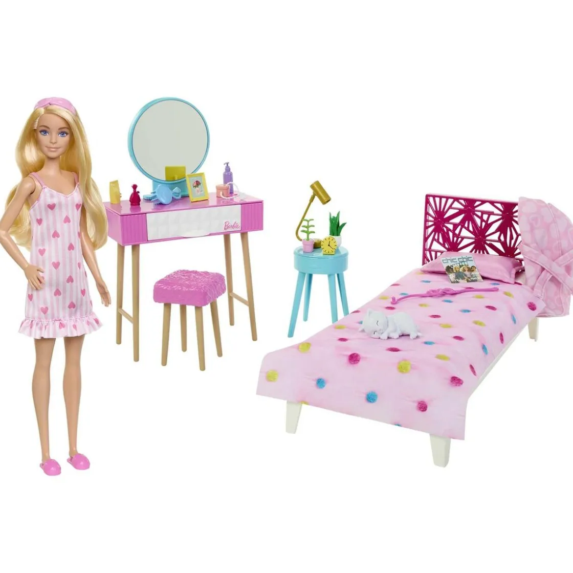 MATTEL Barbie - Muñeca con dormitorio y accesorios incluidos ㅤ* Muñecas