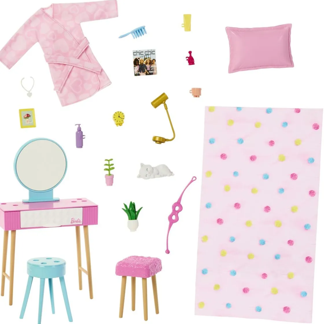 MATTEL Barbie - Muñeca con dormitorio y accesorios incluidos ㅤ* Muñecas