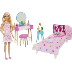 MATTEL Barbie - Muñeca con dormitorio y accesorios incluidos ㅤ* Muñecas