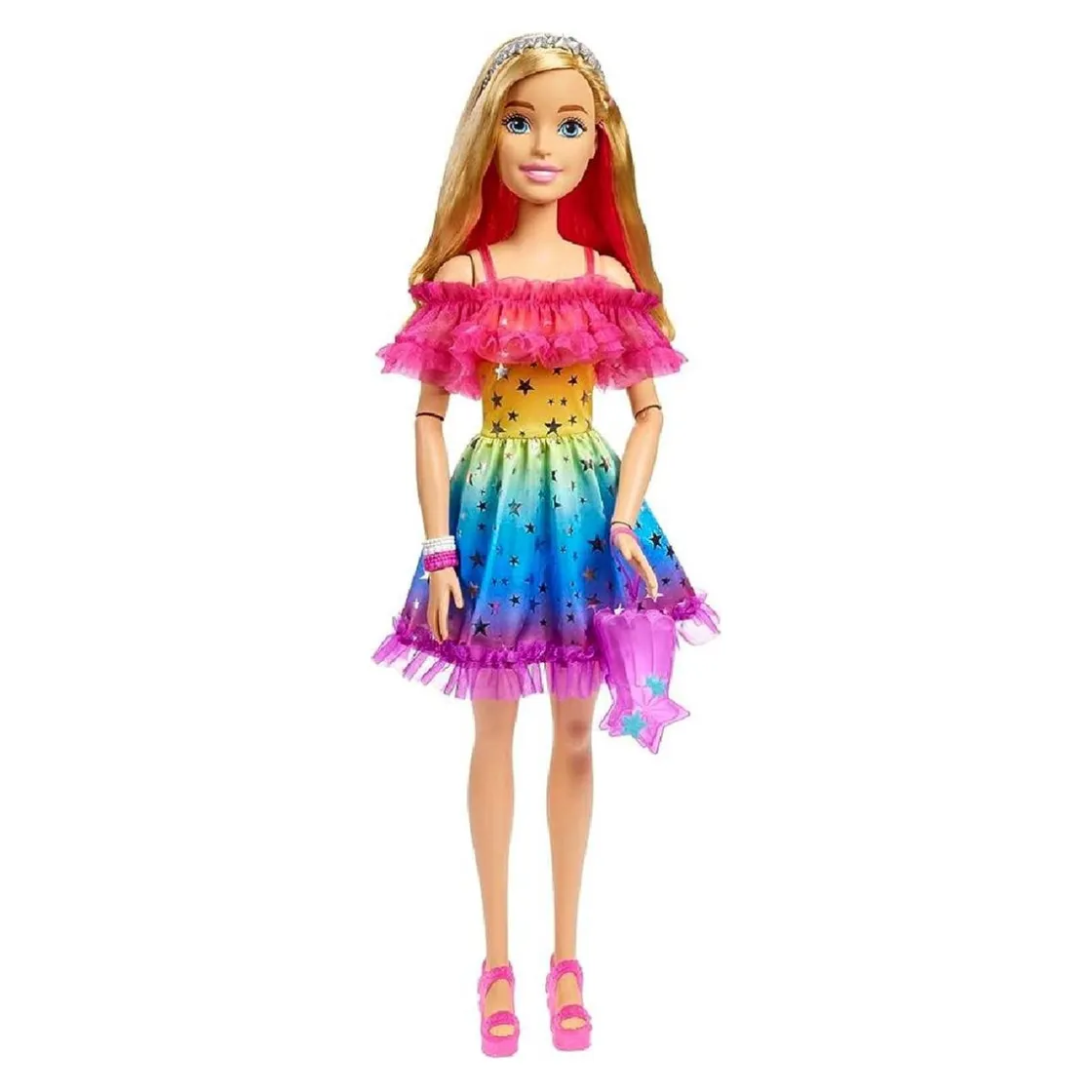MATTEL Barbie - Muñeca de 71 cm con vestido arcoíris* Muñecas