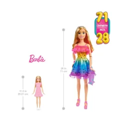 MATTEL Barbie - Muñeca de 71 cm con vestido arcoíris* Muñecas