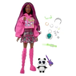 MATTEL Barbie - Muñeca Extra - Mechas rosas