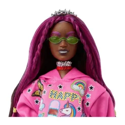 MATTEL Barbie - Muñeca Extra - Mechas rosas