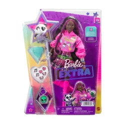MATTEL Barbie - Muñeca Extra - Mechas rosas