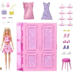 MATTEL Barbie - Muñeca fashion dream closet con ropa* Muñecas
