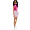 MATTEL Barbie - Muñeca Fashionista con Vestido Rosa Metálico ㅤ