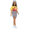 BARBIE - Muñeca fashionista - Top con llamas y falda a cuadros* Muñecas