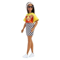 BARBIE - Muñeca fashionista - Top con llamas y falda a cuadros* Muñecas
