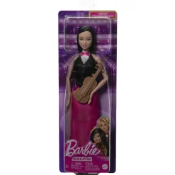 MATTEL Barbie - Muñeca Músico Violín con Vestido Elegante y Accesorios ㅤ* Muñecas