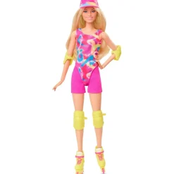 MATTEL Barbie - Muñeca Patinadora con Outfit Neón y Accesorios ㅤ