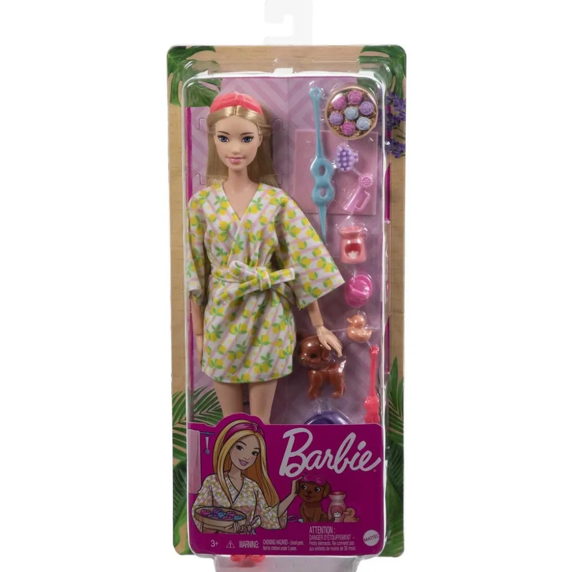 MATTEL Barbie - Muñeca Relax en Spa con mascota y accesorios spa ㅤ* Muñecas