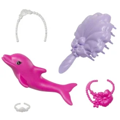 MATTEL Barbie - Muñeca sirena cambio de color con delfín y accesorios ㅤ* Muñecas
