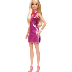 MATTEL Barbie - Muñeca Vestido Rosa Metalizado