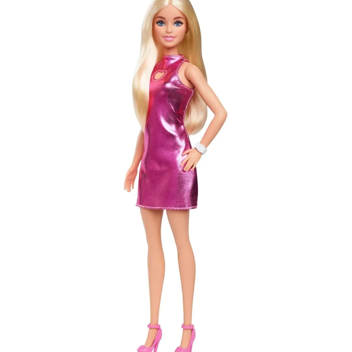 MATTEL Barbie - Muñeca Vestido Rosa Metalizado