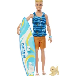 MATTEL Barbie - Muñeco Ken con tabla de surf ㅤ