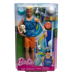 MATTEL Barbie - Muñeco Ken con tabla de surf ㅤ