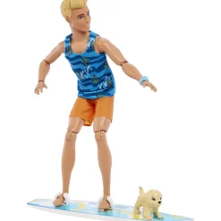 MATTEL Barbie - Muñeco Ken con tabla de surf ㅤ
