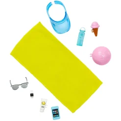 MATTEL Barbie - Muñeco Ken en traje de baño con accesorios playa ㅤ* Muñecas