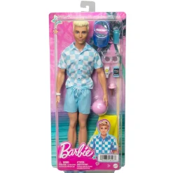 MATTEL Barbie - Muñeco Ken en traje de baño con accesorios playa ㅤ* Muñecas