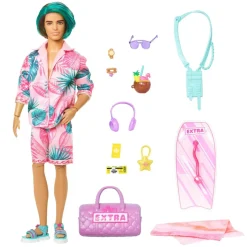 MATTEL Barbie - Muñeco Ken Estilo Tropical con Accesorios ㅤ* Muñecas