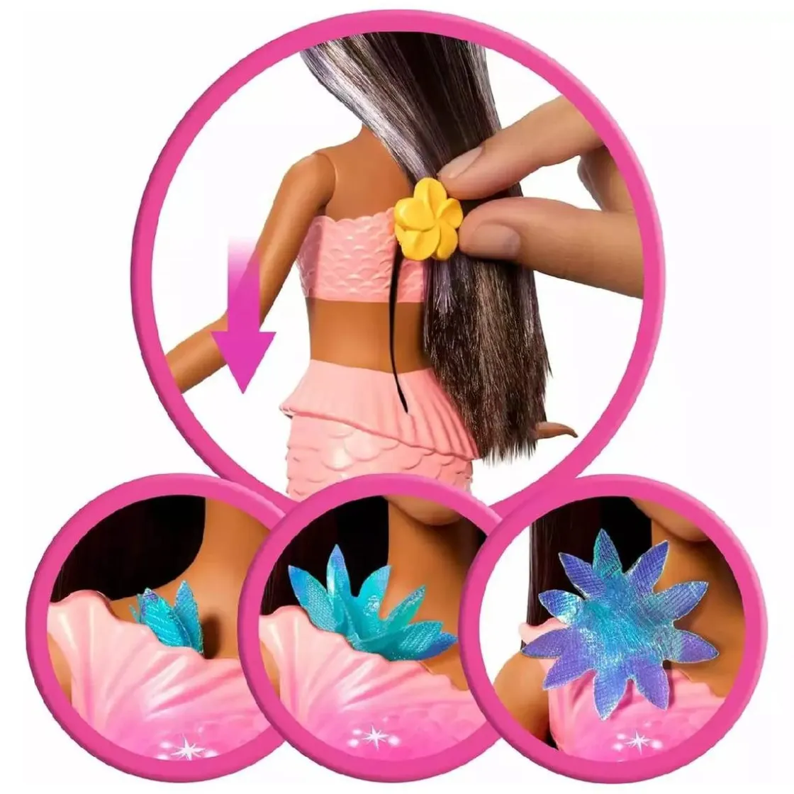 BARBIE - Sirena Flores Mágicas - Morena
