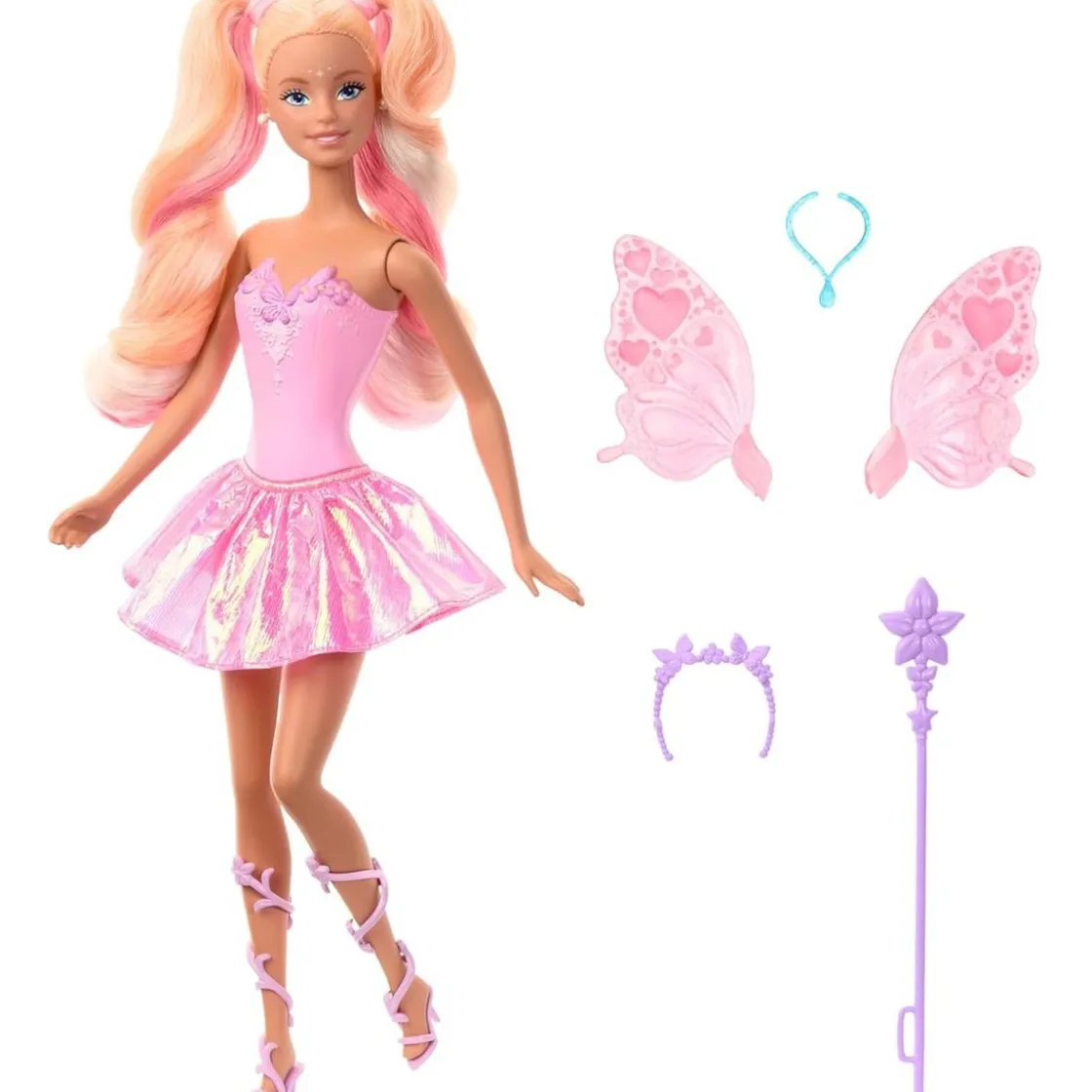 MATTEL Barbie Color Change - Muñeca Hada Rosa* Muñecas