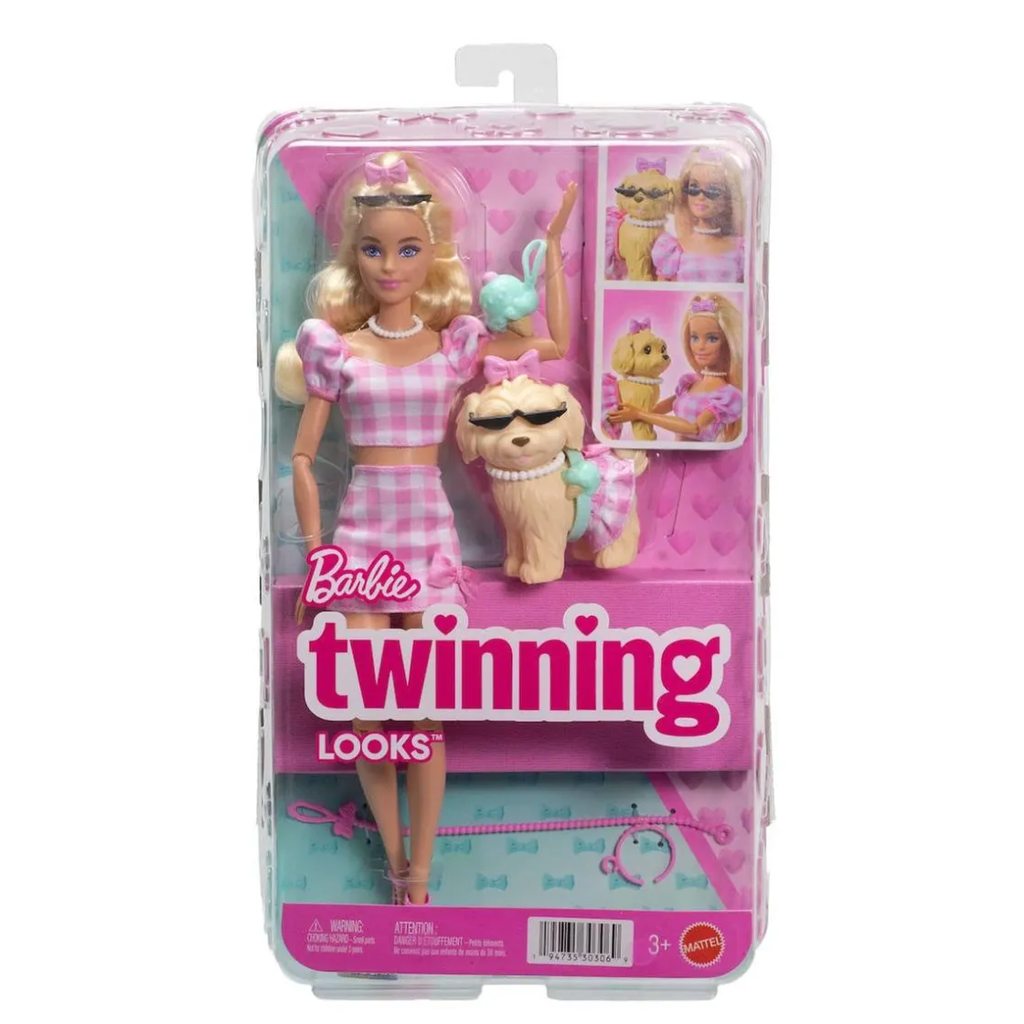 BARBIE Twinning Looks - Muñeca Rubia con Perrito* Muñecas