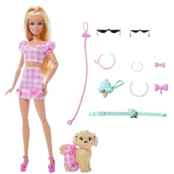 BARBIE Twinning Looks - Muñeca Rubia con Perrito* Muñecas