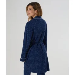 Prenatal Bata Premamá Azul con Estampado de Puntos* Premamá·Íntimo Y Noche|Íntimo Y Noche·Batas