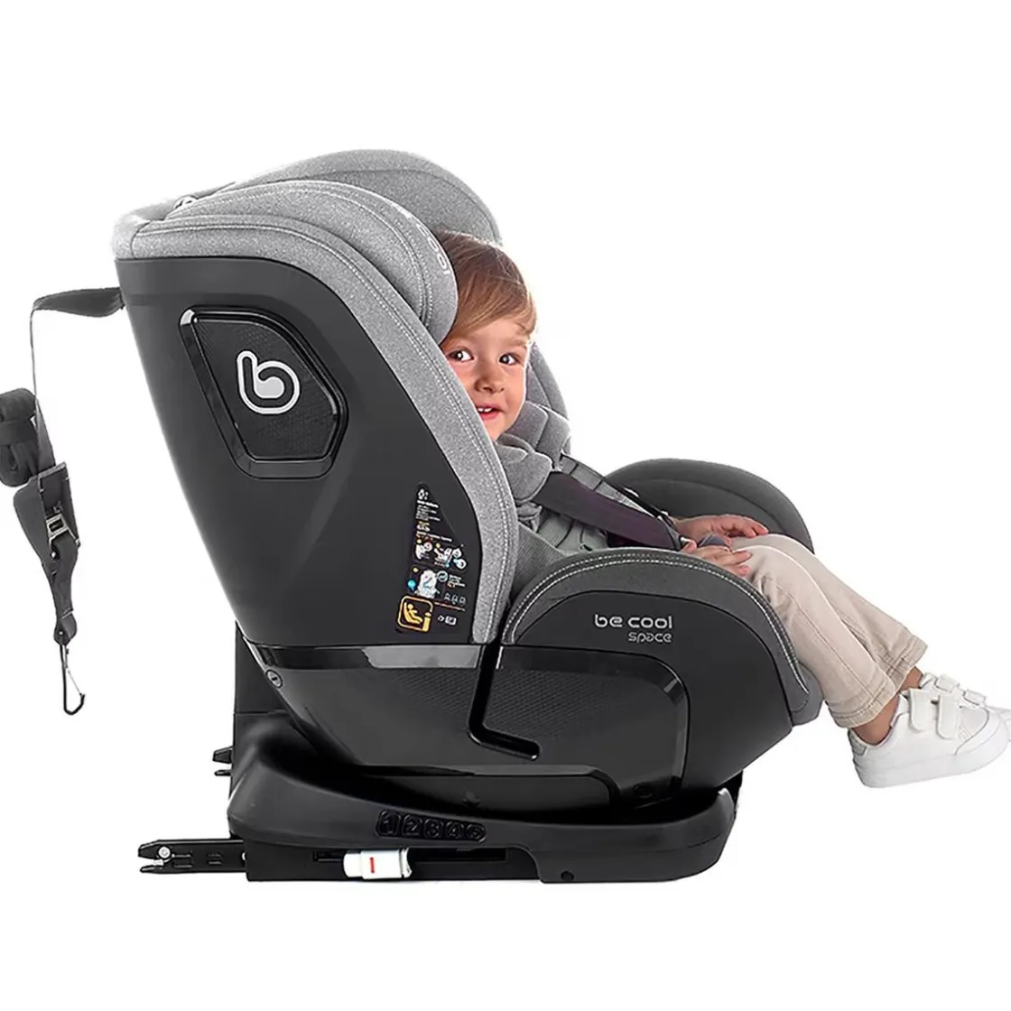 BE COOL - Silla de coche Space i-Size iron (76-150cm)