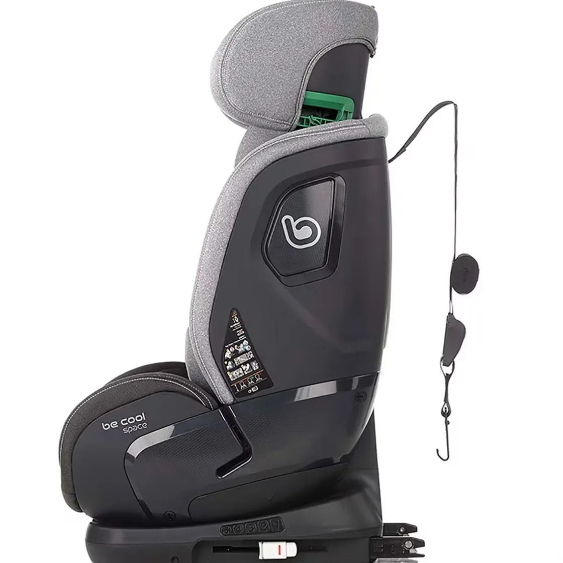 BE COOL - Silla de coche Space i-Size iron (76-150cm)
