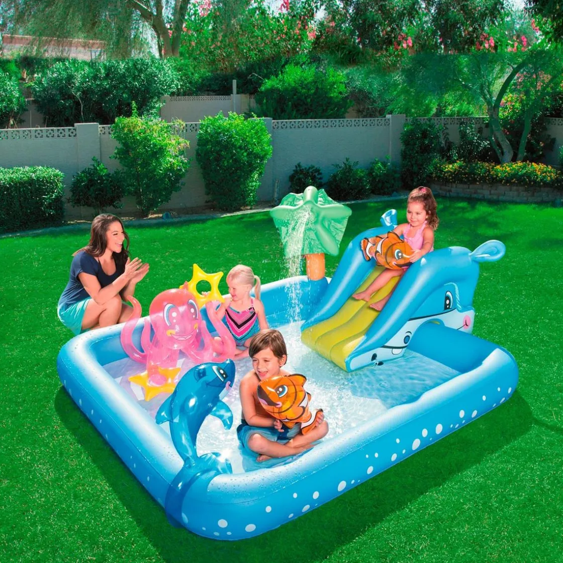 BEST WAY Bestway - Piscina Infantil Hinchable con Tobogán - Acuario Fantástico (varios modelos)