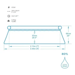 BEST WAY Bestway - Piscina Sin Depuradora 244 x 66 cm