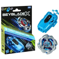 HASBRO IBERIA Beyblade X - Lanzador con cuerda y Cobalt Dragoon 2-60C