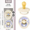 BIBS - Pack 2 chupetes Colour 0-6 meses - Jasmine Ivory Mix