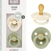 BIBS - Pack 2 chupetes Colour 0-6 meses - Ivory/Sage* Biberones Y Chupetes·Chupetes