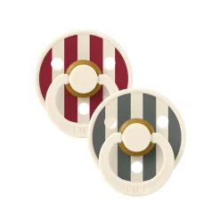 BIBS - Pack 2 chupetes Colour 6-18 meses - Ruby/Pine Mix