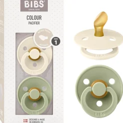 BIBS - Pack 2 chupetes Colour 0-6 meses - Ivory/Sage