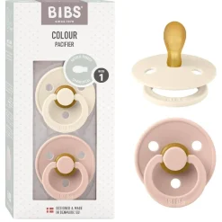 BIBS - Pack 2 chupetes Colour 0-6 meses - Ivory/Blush