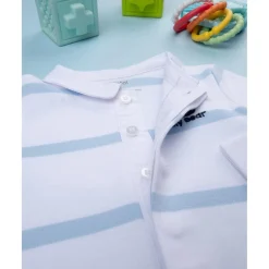 Prenatal Body bebé blanco a rayas azules