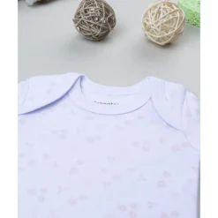 Prenatal Body de bebé blanco con flores estampadas