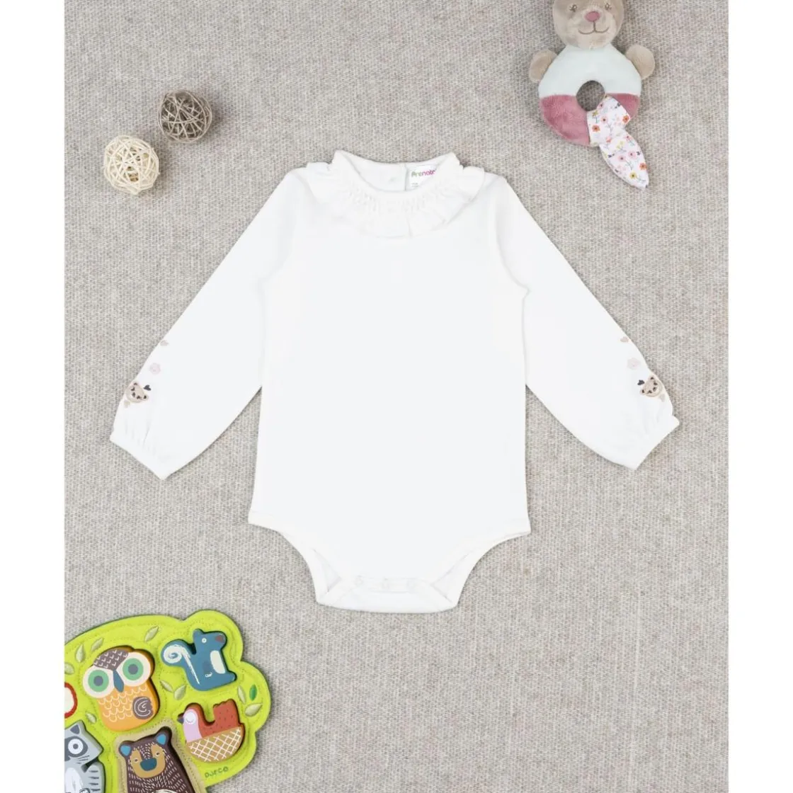 Prenatal Body de niña blanco con estampado de ositos* Niña·Bebé Niña 3-36 Meses|Bebé Niña 3-36 Meses·Bodies