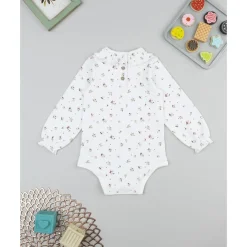 Prenatal Body de niña blanco con florecitas* Niña·Bebé Niña 3-36 Meses|Bebé Niña 3-36 Meses·Bodies