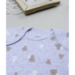 Prenatal Body gris con estampado de ositos para bebé